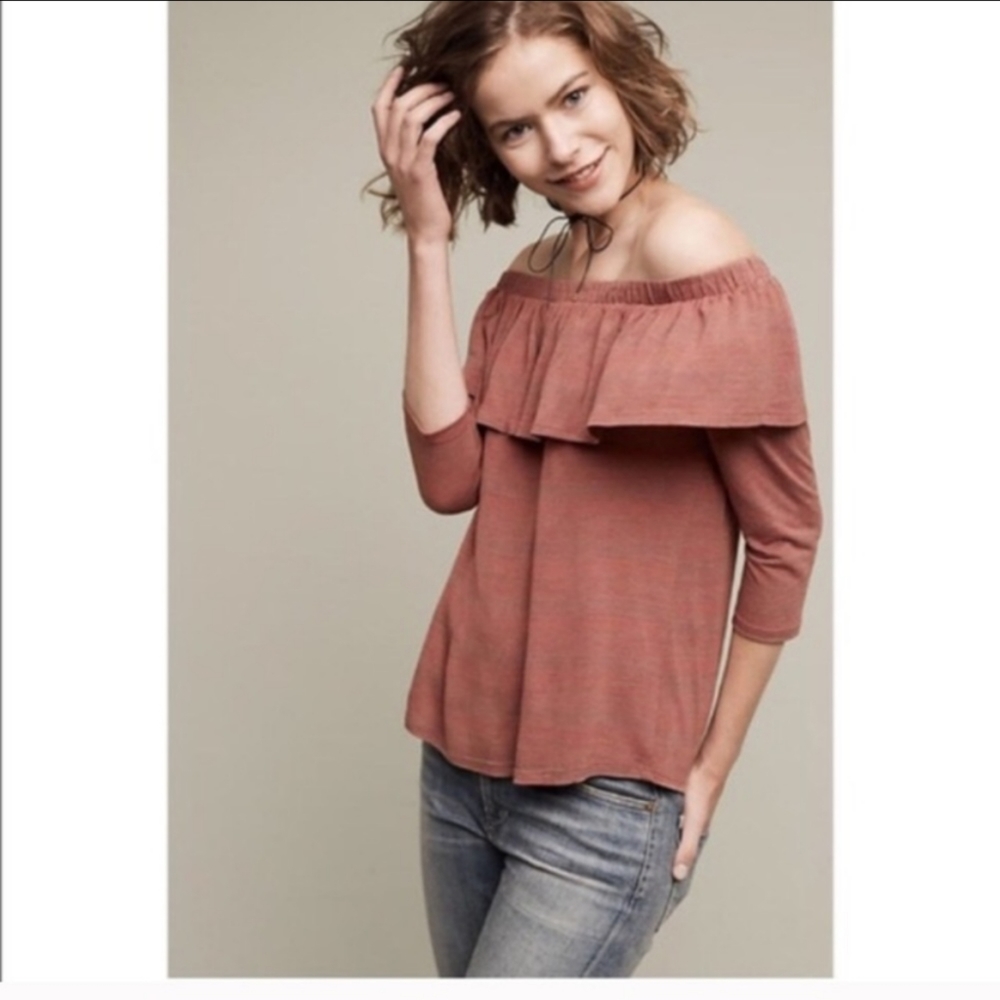 Anthropologie Rust Sweetheart Top Anthro